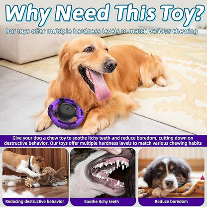 Tough Dog Toys for Aggressive Chewers, Indestructible Dog Toy for Large Dogs, Nylon Chew Toys for Medium Large Breed, Interactive Dog Toys to Keep Them Busy, Dog Birthday