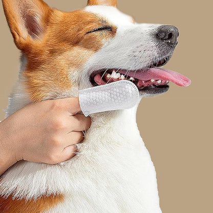 Pet Finger Wipes, Dog Ear Wipes for Dog Ear Infection Treatment, Gentle and Safe Pet Ear Cleaning Ear Cleaner for Allergies and Itching, Pet Dental Finger Wipes for Dogs and Cats, Furry Animals 50pcs