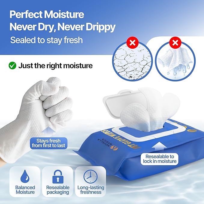 Pet Cleaning Glove Wipes for Dogs & Cats - Hypoallergenic Coconut Infused Extra Thick Dog Washing Gloves - Deodorizing Grooming Mitts - Puppy and Cat Cleaning Wipes - 20 Count