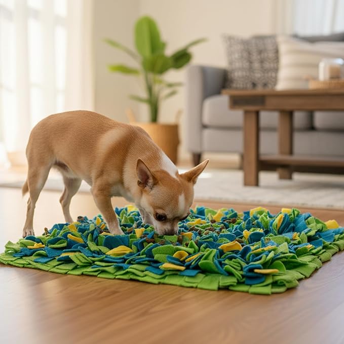 Snuffle Mat for Dogs, Interactive Dog Toys for Slow Feeding & Smell Training Indoor Outdoor, Enrichment Pet Foraging Mat for Small, Medium & Large Dogs, Rabbit, Puppy, Cat, (16"*22")