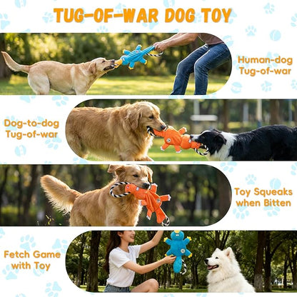 WUGO Tug of War Dog Toy Interactive Tough Tug of War Toy with Rope Knotted Rope Puppy Toys to Keep Them Busy