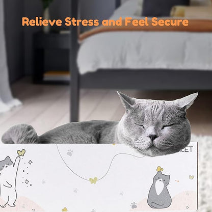 PatiencET 4 Pack Cat Scratch Pad with Box, Cardboard Cat Scratcher for Indoor Cats, Reversible Scratcher with Catnips Box Bed Desigh for Small Medium Cat Kitten, Scratching Board for Cats