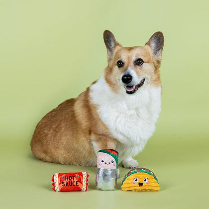 Fringe Studio I GOT The HOTS for You, Small Plush Dog Toy 3PCS Set, PetShop Collection (662107)