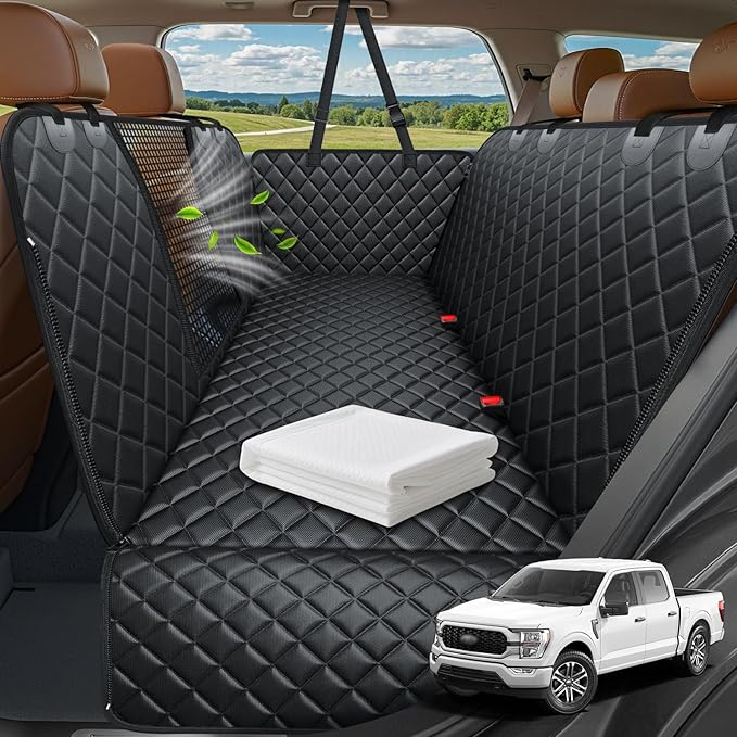 URPOWER Dog Car Seat Cover for Pets 100% Waterproof Seat Cover Hammock 600D Heavy Duty Scratch Proof Nonslip Durable Soft Back Seat Covers for Cars Trucks and SUVs