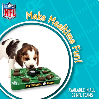Pets First NFL Pittsburgh Steelers Puzzle Toy, Puzzle Treat Dog Toy, Interactive Dog Treat Toy, Dog Puzzle
