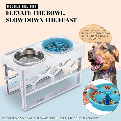 AVERYDAY Slow Feeder Dog Bowls for Large Breeds Fits Raised Feeding Station, Puzzle Dog Food Bowls to Slow Down Eating, Dogs Feeding Bowl with Non-Slip, Slows Feeder Pet Bowl for Wet and Dry Food