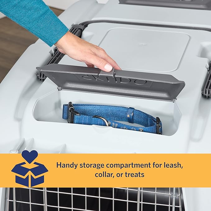 MidWest Homes for Pets Skudo Plastic Carrier, Ideal for Large Dog Breeds with an Adult Weight of 71-90 Pounds