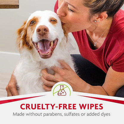Furminator DeShedding Grooming Wipes for Dogs Refresh and Deodorize Coat Without Bathing, 100 Count
