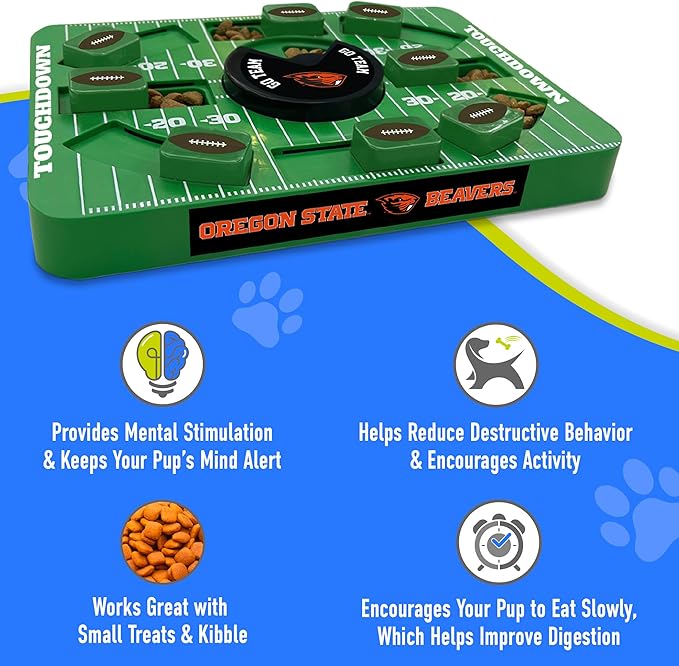 Pets First NCAA Oregon State Large Puzzle Toy, Dog Puzzle Treat Toy, New Large Size, Interactive Dog Treat Toy, Dog Slow Feeding Toy