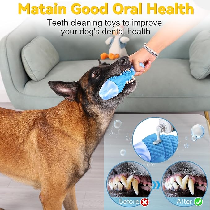 Tough Dog Toys for Aggressive Chewers Large Breed, Durable Dog Chew Toys to Reduce Pet Anxiety and Boredom
