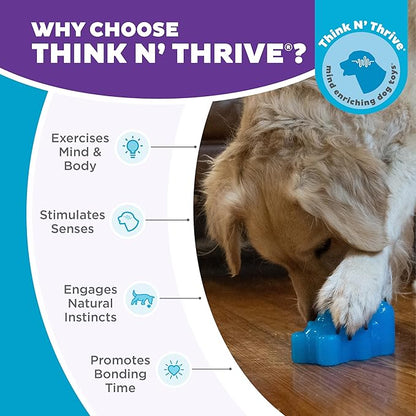 Outward Hound Gummiez Bear Dog Toy & Treat Stuffer, 4.7″ x 3″ Blue Raspberry-Scent Interactive Chew for Dogs, Promote Healthy Teeth, Gums & Mental Enrichment, Reduce Boredom & Support Dental Health