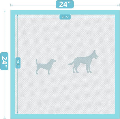 Large Pet Training and Puppy Pads Pee Pad for Dogs 24"x24"-80 Count Super Absorbent & Leak-Proof