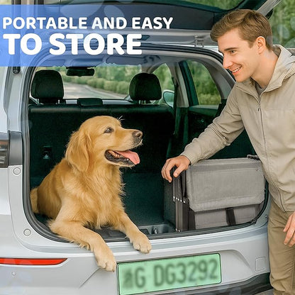 Dog Car Stairs – Portable Non-Slip Pet Stairs for High Cars, SUVs & Trucks, Foldable Design, 200 lb Support | EOSET