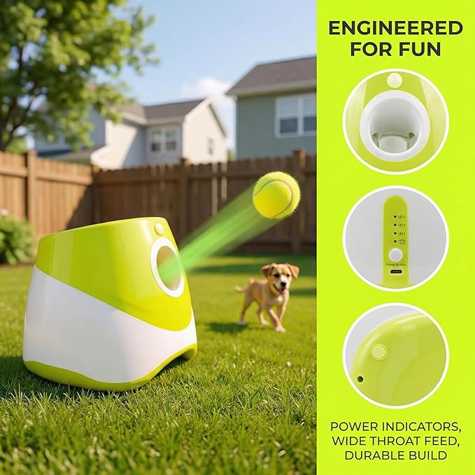 Pet Dog Ball Launcher Automatic Ball Throwing Machine Tennis Ball Launcher Dog Interactive Toy Outdoor