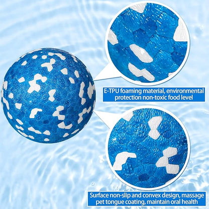 Lenwen 10 Pcs Dog Toy Ball for Aggressive Chewers Interactive Dog Ball for Boredom and Stimulating Bouncy Floating Rubber Toy for Large Medium Small Puppy(2.5 Inch,Bright Color)