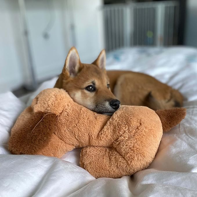 Snuggle Puppy Original Heartbeat Puppy Toy with Real-Feel Pulse & Heat Pack, Plush Dog Comfort Toy for Crate Training, First Nights & New Puppy Transition - Biscuit