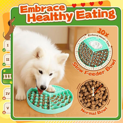 10 Pack Complete Dog Puzzle Toys Set-Dog Lick Mat & Feeding Bowl with Suction Cups for Small & Medium Breeds,Enrichment Toys for IQ Training & Mentally Stimulating