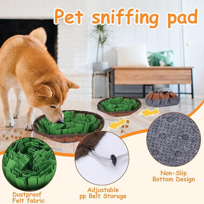 Lick Mat For Dogs,Snuffle Mat For Dogs,Interactive Dog Toys,Toy Feeder Slow Mats Interactive Feeding for Pet Treat Puzzle Keep Busy Large Small Puppy Food Licking Stimulation Puppies Sniff Activity