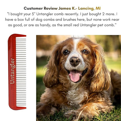 Pet Comb (5", Ferrari Red)