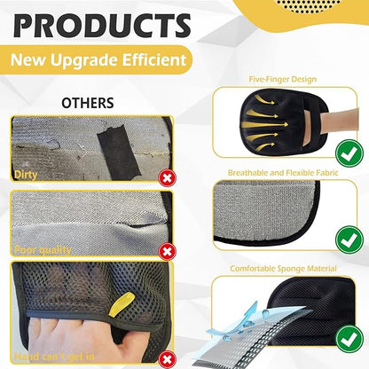 Pet Hair Removal Glove, Upgraded Five-Finger Electrostatic Magic Brush Pet Hair Remover, Reusable Cat & Dog Hair Remover for Couch, Furniture (1PCS)