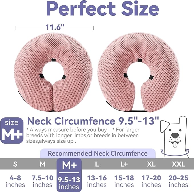 Soft Inflatable Dog Cone Collar for Large Medium Small Dogs Cats After Surgery - Dog Neck Donut, E Collar, Elizabethan Collar Alternatives for Dogs Recovery