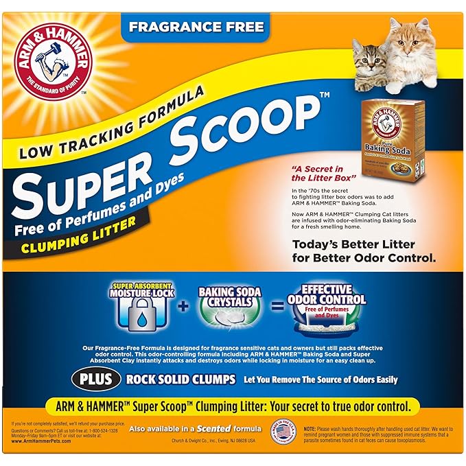 Arm & Hammer Super Scoop Litter, Unscented, 20 Lbs