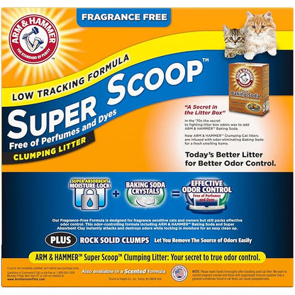 Arm & Hammer Super Scoop Litter, Unscented, 20 Lbs