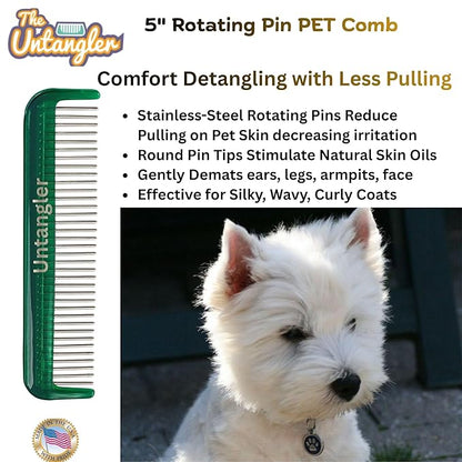 Pet Comb (5", Forest Green)