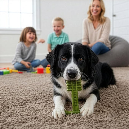 SPOT Bam-Bones Plus Toothbrush Dog Chew Toy, Durable Bamboo Fiber & Nylon Dental Chew, Fresh Mint & Baking Soda for Dental Care, Easy-to-Grip T-Bone Shape, for Heavy Chewers Under 60 lbs, 6 Inch