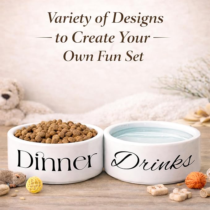 Custom Pet Bowl for Dogs & Cats | Personalized Food & Water Dish with Name | Microwave & Dishwasher Safe Ceramic Feeding Bowl | Gift Idea for Puppy, Kitten & Rabbit Owners | White – Large