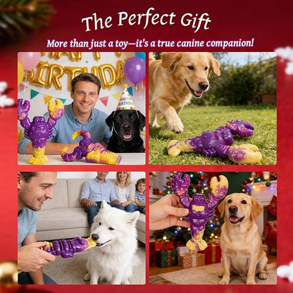Indestructible Dog Toys for Aggressive Chewers, Tough Dog Toys for Large Dogs, Durable Dog Chew Toys to Keep Them Busy, Interactive Aggressive Chew Toys for Medium Dogs, Beef Flavor (A-Crocodile)