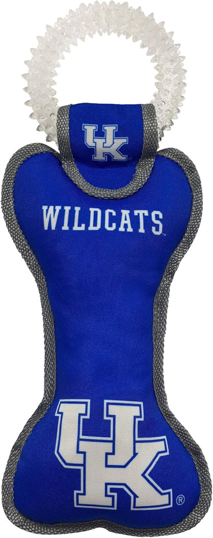 Pets First NCAA Kentucky Wildcats Dental Dog TUG Toy with Squeaker. Tough PET Toy for Healthy Fun, Teething & Cleaning Pets Teeth & Gum