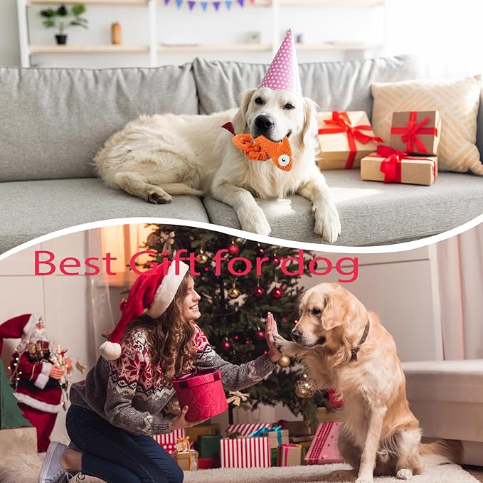 Bzonsmart Squeaky Dog Toys: Plush Soft Toys with Soft Fabric.Dog Chew Toys for Puppy, Small, Medium, Large Dogs