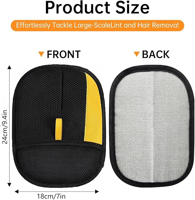 Pet Hair Removal Glove, Newly Upgraded Electrostatic Gloves Pet Hair for Dogs & Cats, Washable and Reusable Hair Remover Tool for Carpet, Curtain, Clothing, Couch, Car Seat - 1 Pcs