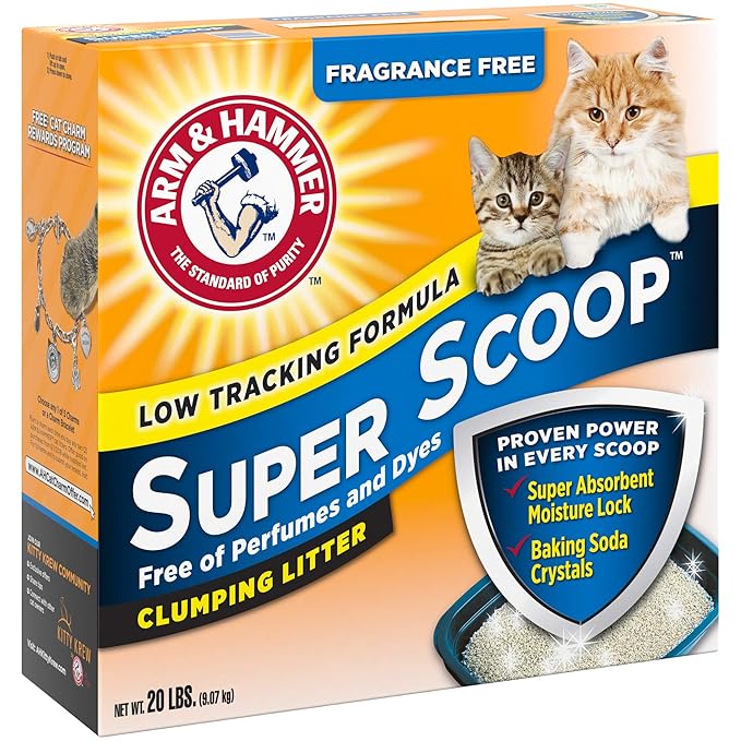 Arm & Hammer Super Scoop Litter, Unscented, 20 Lbs