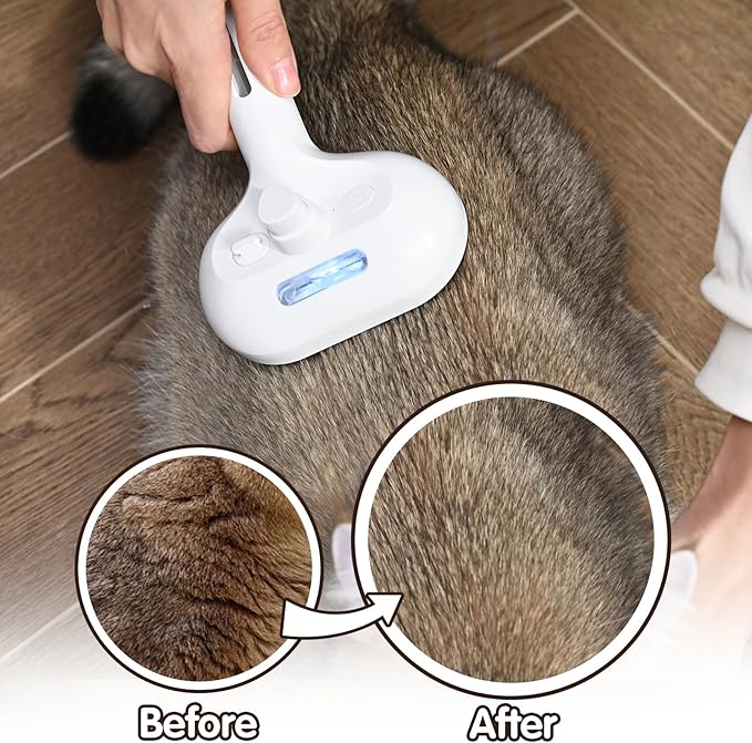 Katoggy Spray Cat Brush, Self Cleaning Dog Steam Brush, Easy To Clean, Remove Static Flying Hair Steam Grooming for Cats and Dogs