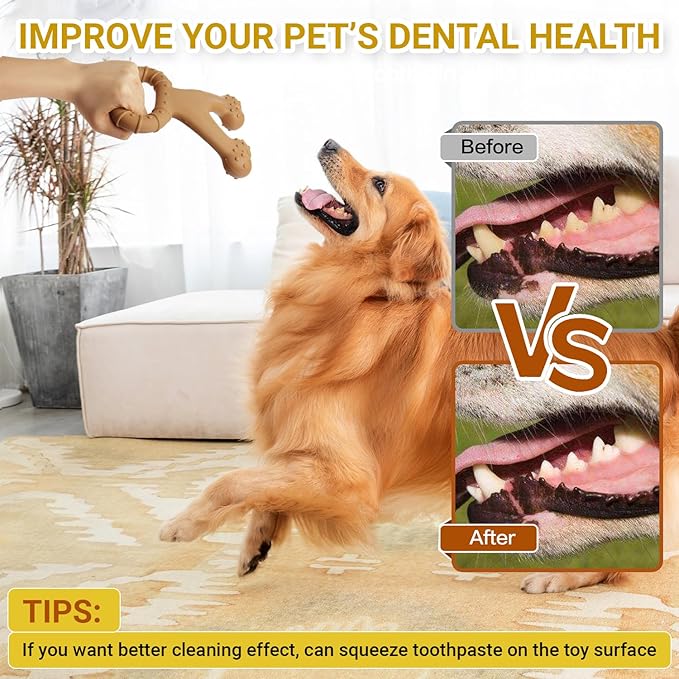 Dog Chew Toys for Aggressive Chewers, Dog Toys for Large Medium Small Dogs, Chew Bones for Heavy Chewer, Indestructible Bone Toy Nylon Dogs (Bone)