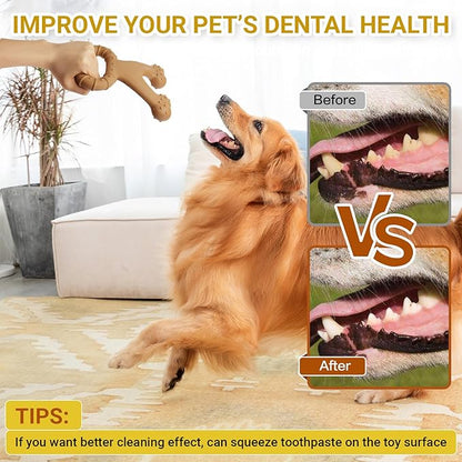 Dog Chew Toys for Aggressive Chewers, Dog Toys for Large Medium Small Dogs, Chew Bones for Heavy Chewer, Indestructible Bone Toy Nylon Dogs (Bone)
