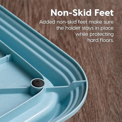 IRIS USA Pee Pad Holder - for Large Sized Dog and Puppy Pee Pads, Secured Latches, Non-Skid Feet, High Polish Finish for Easy Cleaning, Leak Protection, Fits 28"x34" Pad or Larger, Square, Blue