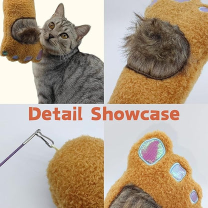 Cat Toy Stinky Paws, Filled with Valerian Catnip, Hang Anywhere, Features Crinkle Paper and Rattle, Multi-Function Interactive Cat Toy, Suitable for All Cat Breeds