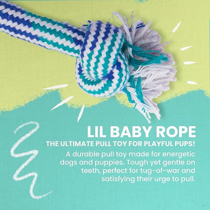 Snugarooz Lil Baby Rope Dog Toy – Durable and Compact Design - Perfect for Small Breeds and Tough Chewers - Ideal for Tugging and Chewing Fun