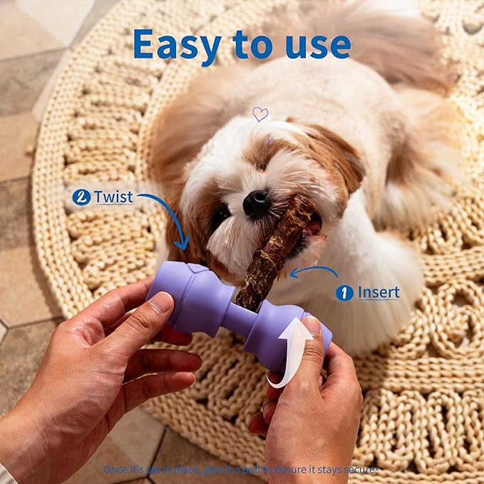 Chewise Bully Stick Holder, Improved Bully Sticks Holder, Ultimate Secure Heavy Duty, BPA-Free Safety Device to Prevent Choking, Fits Various Bully Sticks and Dog Sizes