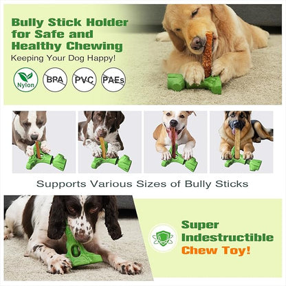 KADTC 3 in1 Root Durable Bully Stick Holder & Indestructible Dog Chew Toy & Tough Fillable Toys - Long-Lasting Ultimate Boredom Buster, U.S. Brand & Design