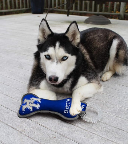 Pets First NCAA Kentucky Wildcats Dental Dog TUG Toy with Squeaker. Tough PET Toy for Healthy Fun, Teething & Cleaning Pets Teeth & Gum