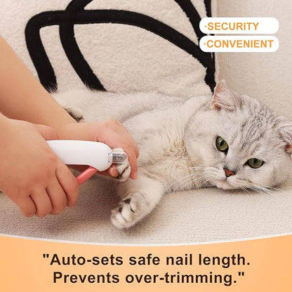 Spritz Defur Comb for Cats | Upgraded Electric Steam Cat Brush | Steam Brush for Cats | Cat Nail Clippers with Safety Design | Pet Bath Brush with Gel Dispenser |3PCS Premium Grooming Supplies, khaki