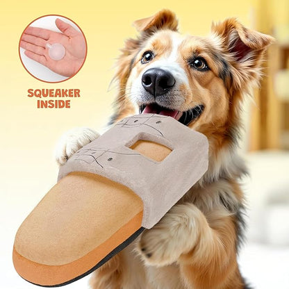 Shoe Parody Dog Toy – Funny Crinkle & Squeaky Dog Toys for Interactive Play and Training – Durable, Easy to Clean, Birthday Gifts for Small, Medium and Large Dogs
