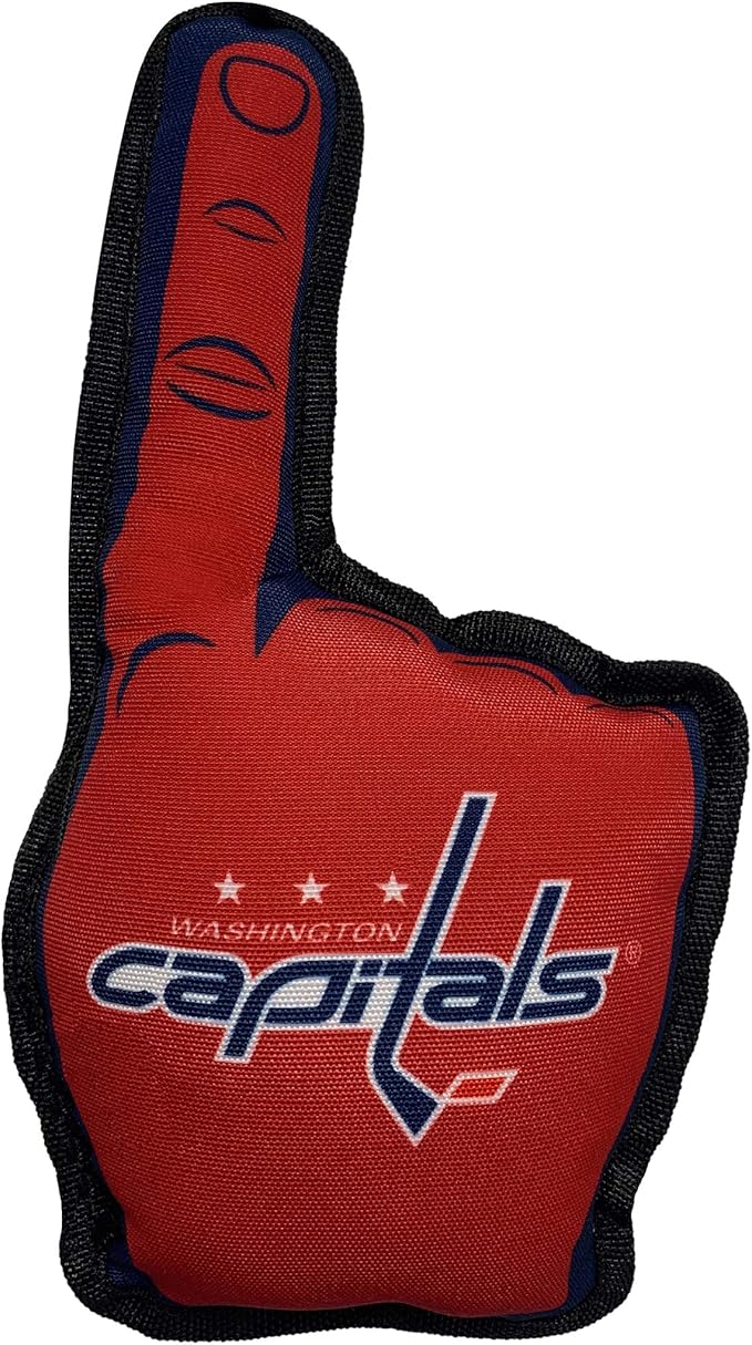 Pets First NHL Washington Capitals #1 Fan Toy for Dogs & Cats. Best Tough PET Toy with Inner Squeaker. Number One Premium Dog Toy for Strongest Chewers & Sports Fans, One Size