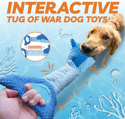 LEGEND SANDY Large Squeaky Dog Toys to Keep Them Busy, Interactive Plush Dog Toy,Crinkle Tug of War Dog Chew Toy for Small, Medium, and Large Dog