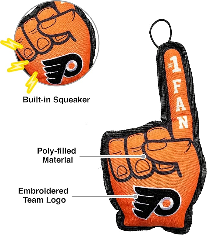 Pets First NHL Pittsburgh Penguins #1 Fan Toy for Dogs & Cats. Best Tough PET Toy with Inner Squeaker. Number One Premium Dog Toy for Strongest Chewers & Sports Fans, One Size