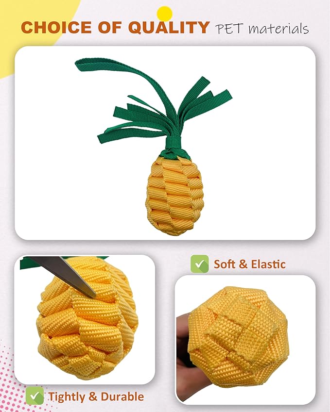 Pineapple Dog Dental Teeth Cleaning Chew Toys for Large Dogs